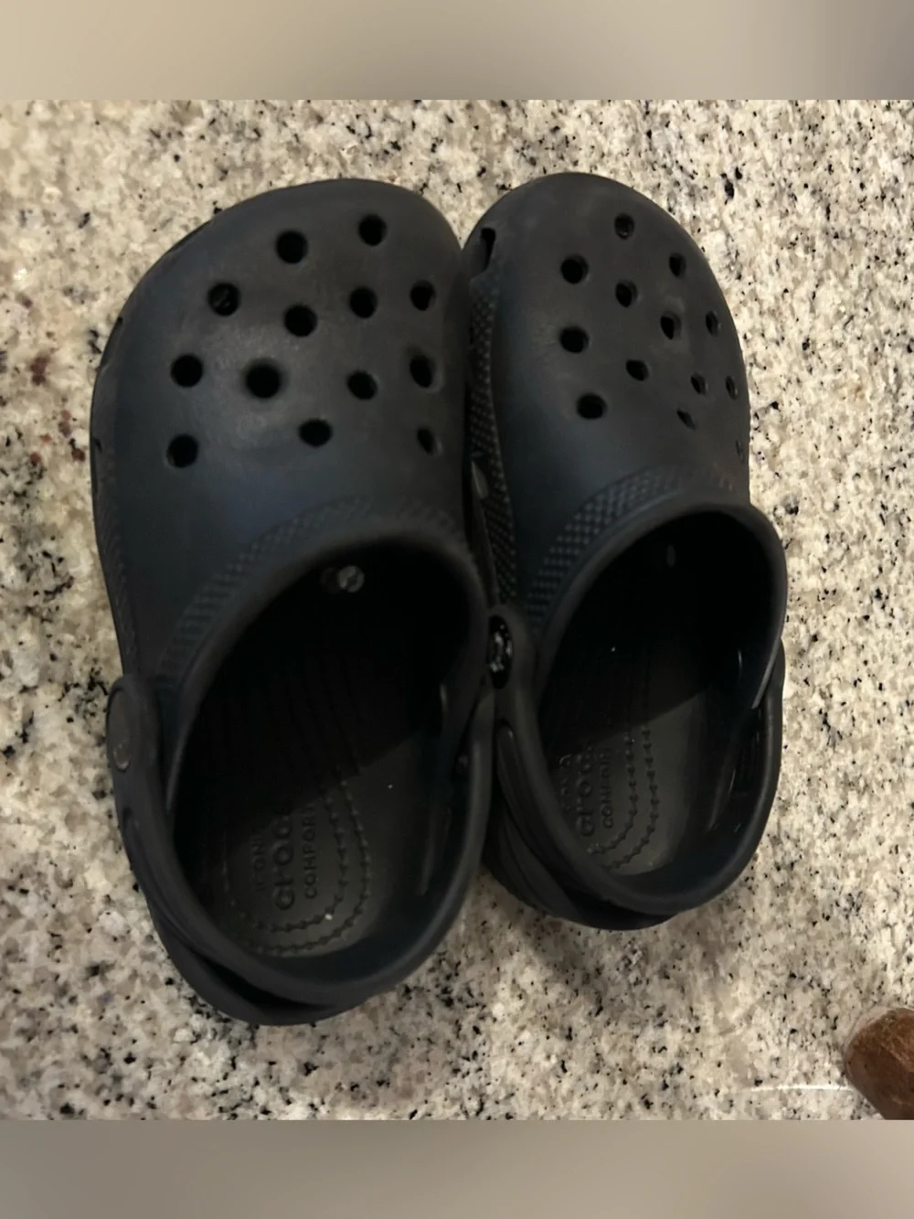 Kids Black Crocs 10c
